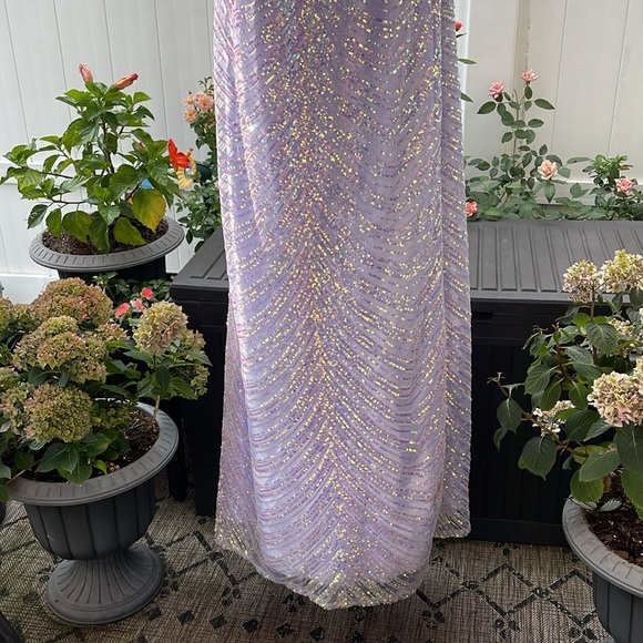 B. Darlin - Juniors' Purple Sequin Prom Gown - Size 15/16 - Picture 5 of 16